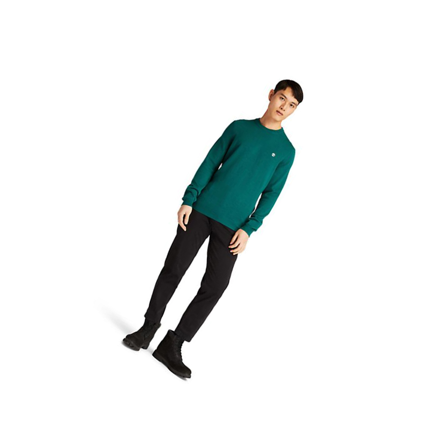 Timberland Cohas Brook Crewneck Pulóverek Férfi Zöld | HU-138DPNV