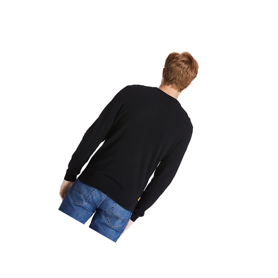 Timberland Cohas Brook Crewneck Pulóverek Férfi Fekete | HU-296QYKA