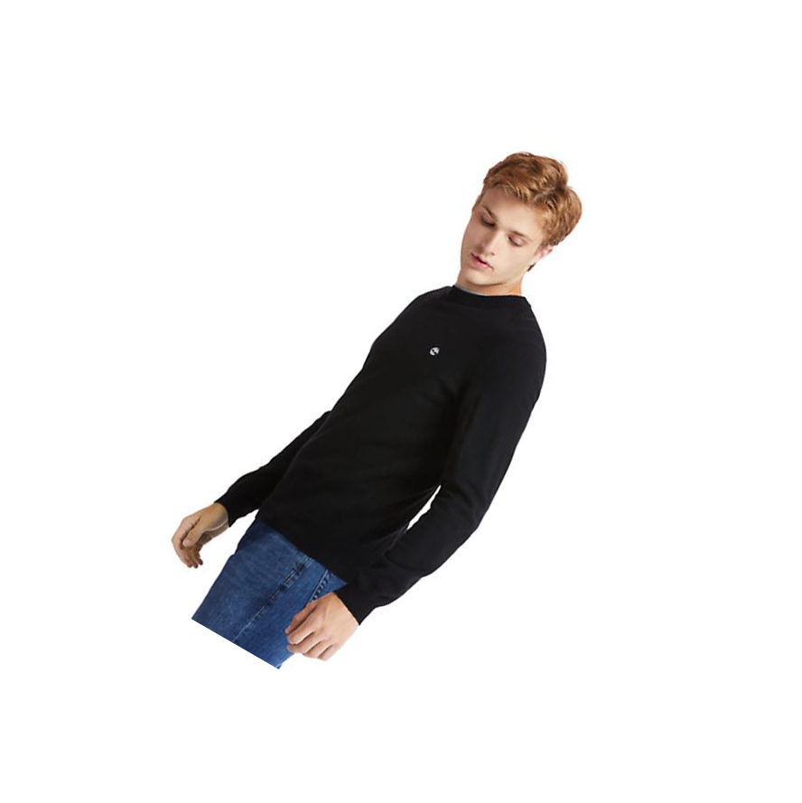 Timberland Cohas Brook Crewneck Pulóverek Férfi Fekete | HU-296QYKA