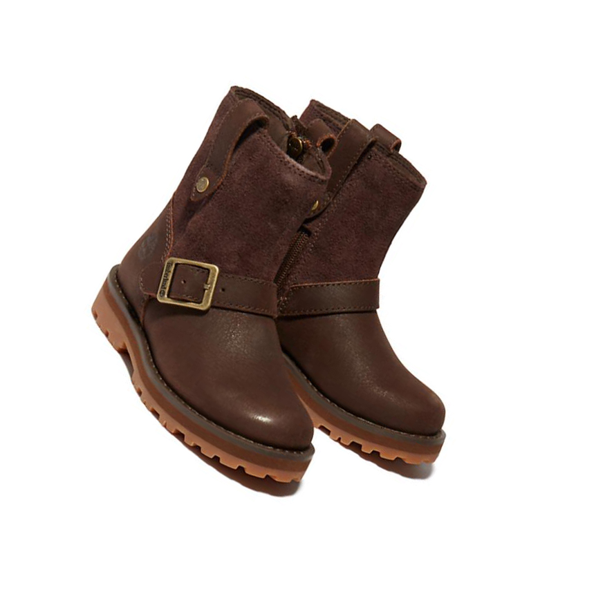 Timberland Courma Kid Side-zip Téli Túrabakancs Gyerek Sötétbarna | HU-406FQTL