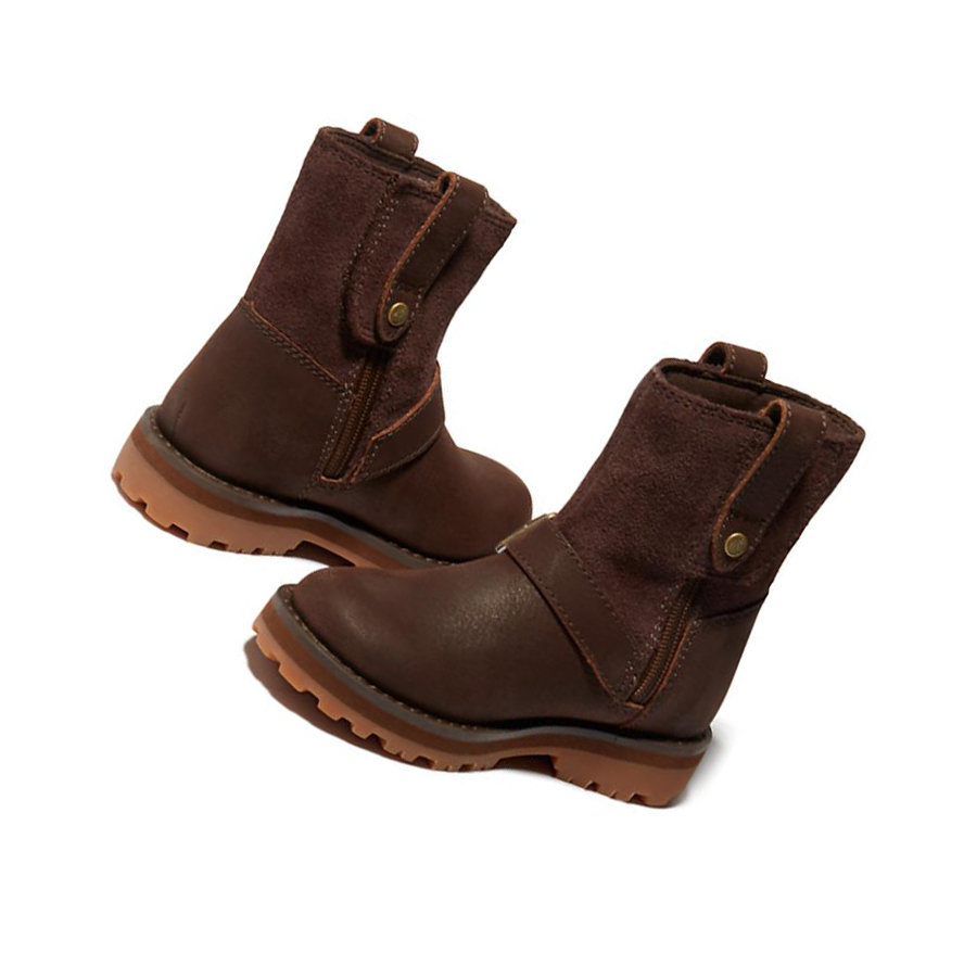 Timberland Courma Kid Side-zip Téli Túrabakancs Gyerek Sötétbarna | HU-406FQTL