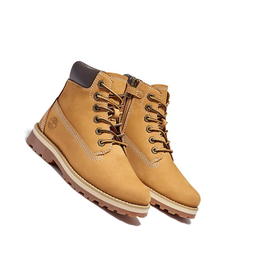 Timberland Courma Side-Zip Boot Original 6-inch Boots Gyerek Sárga | HU-259OPVG