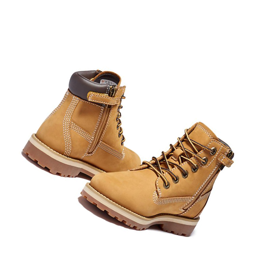 Timberland Courma Side-Zip Boot Original 6-inch Boots Gyerek Sárga | HU-259OPVG