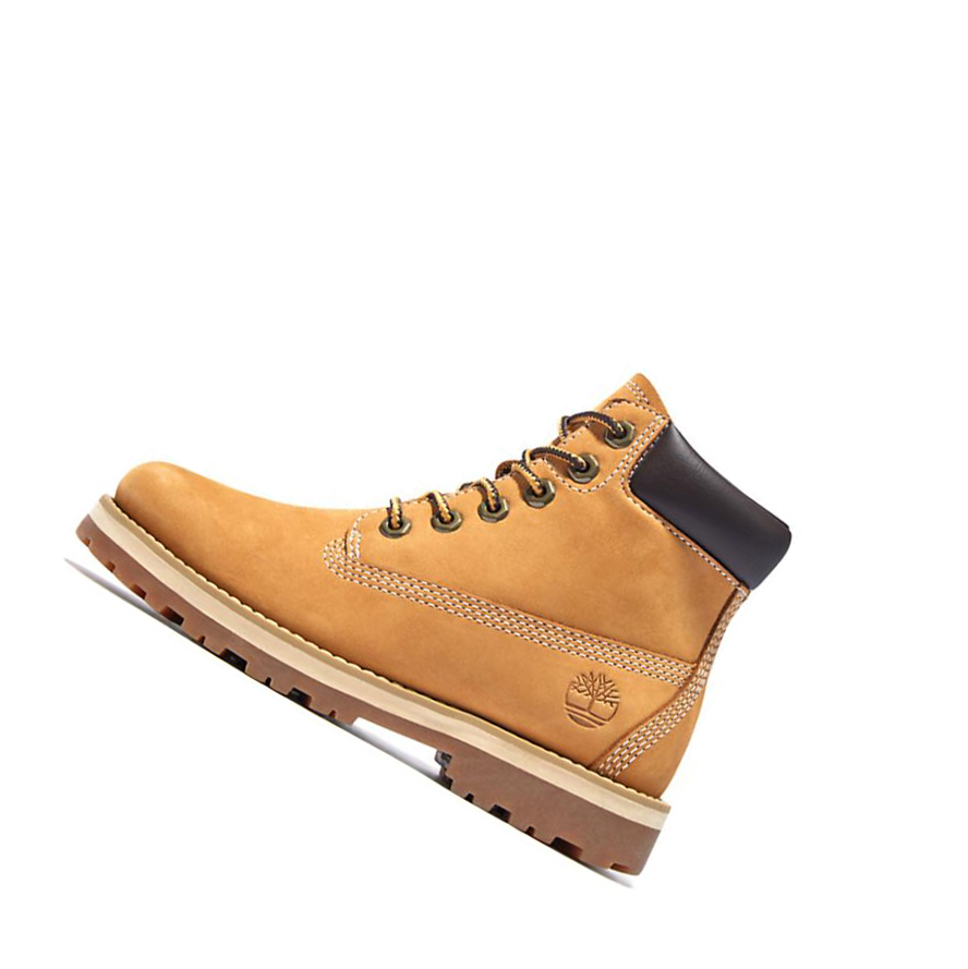 Timberland Courma Side-Zip Boot Original 6-inch Boots Gyerek Sárga | HU-259OPVG