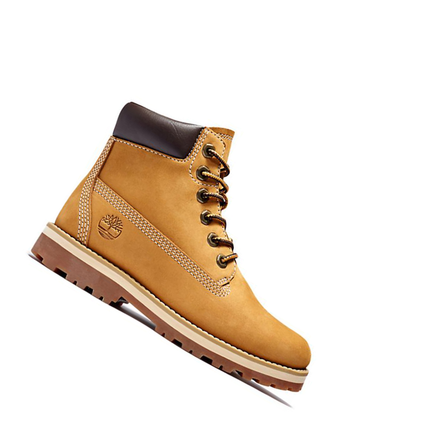 Timberland Courma Side-Zip Boot Original 6-inch Boots Gyerek Sárga | HU-259OPVG