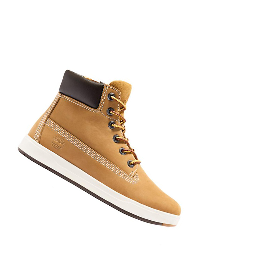 Timberland Davis Square Side-zip Original 6-inch Boots Gyerek Sárga | HU-018NBDE