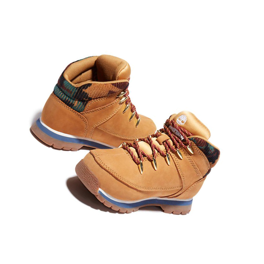 Timberland Euro Sprint Mid Hiker Chukka Bakancs Gyerek Sárga | HU-507MSIL