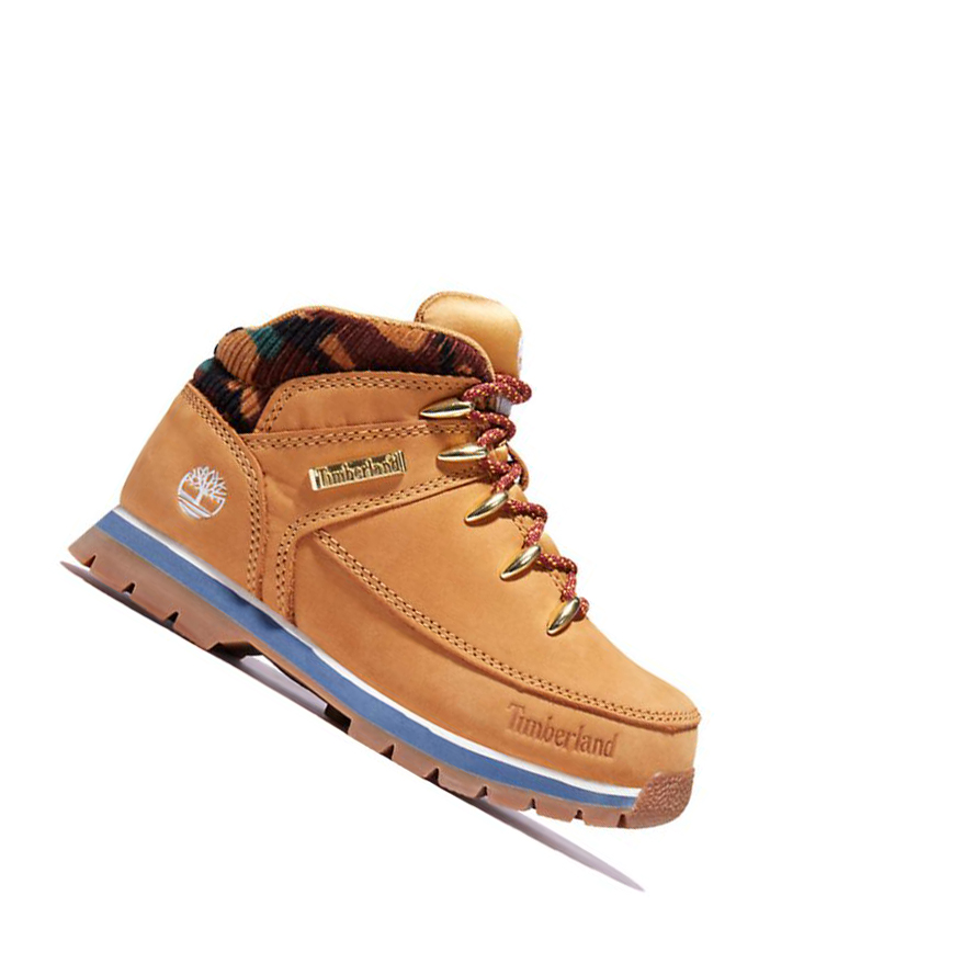 Timberland Euro Sprint Mid Hiker Chukka Bakancs Gyerek Sárga | HU-507MSIL