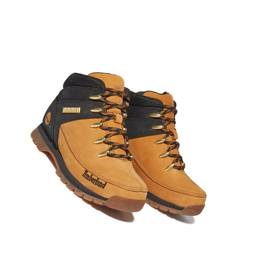 Timberland Euro Sprint Mid Hiker Túrabakancs Gyerek Sárga Fekete | HU-183NCRP