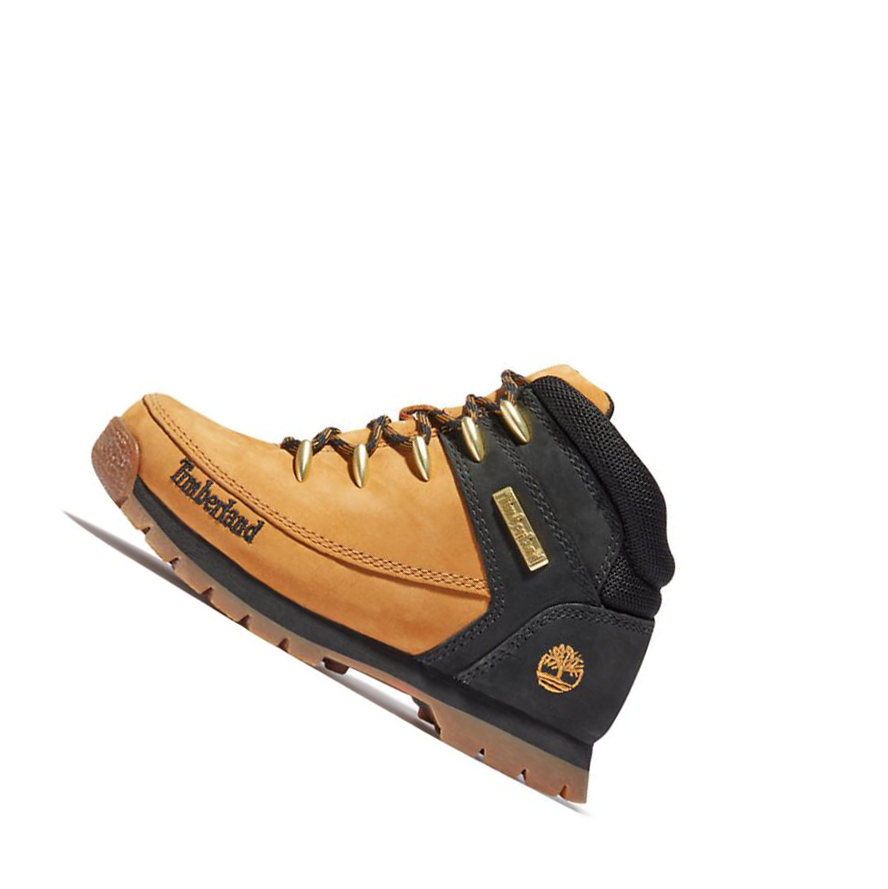 Timberland Euro Sprint Mid Hiker Túrabakancs Gyerek Sárga Fekete | HU-183NCRP