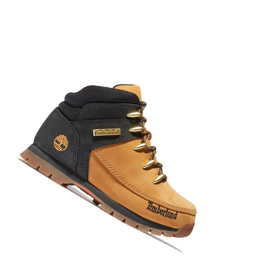 Timberland Euro Sprint Mid Hiker Túrabakancs Gyerek Sárga Fekete | HU-183NCRP