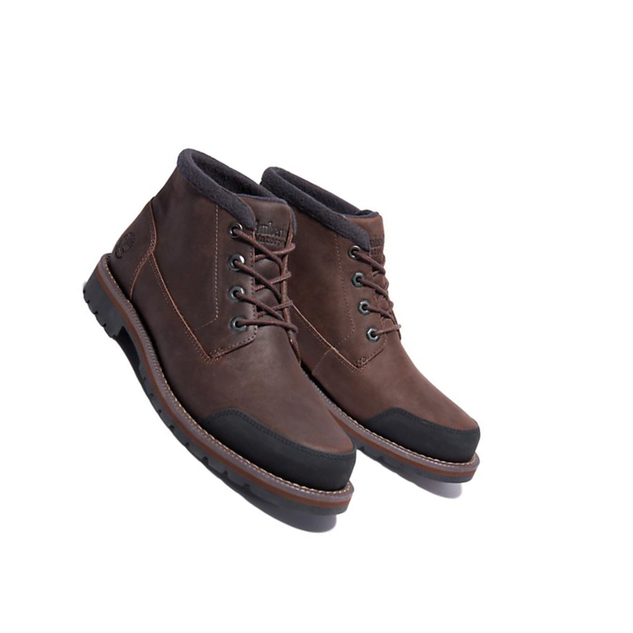 Timberland Larchmont Bélelt Chukka Bakancs Férfi Sötétbarna | HU-408BSXH