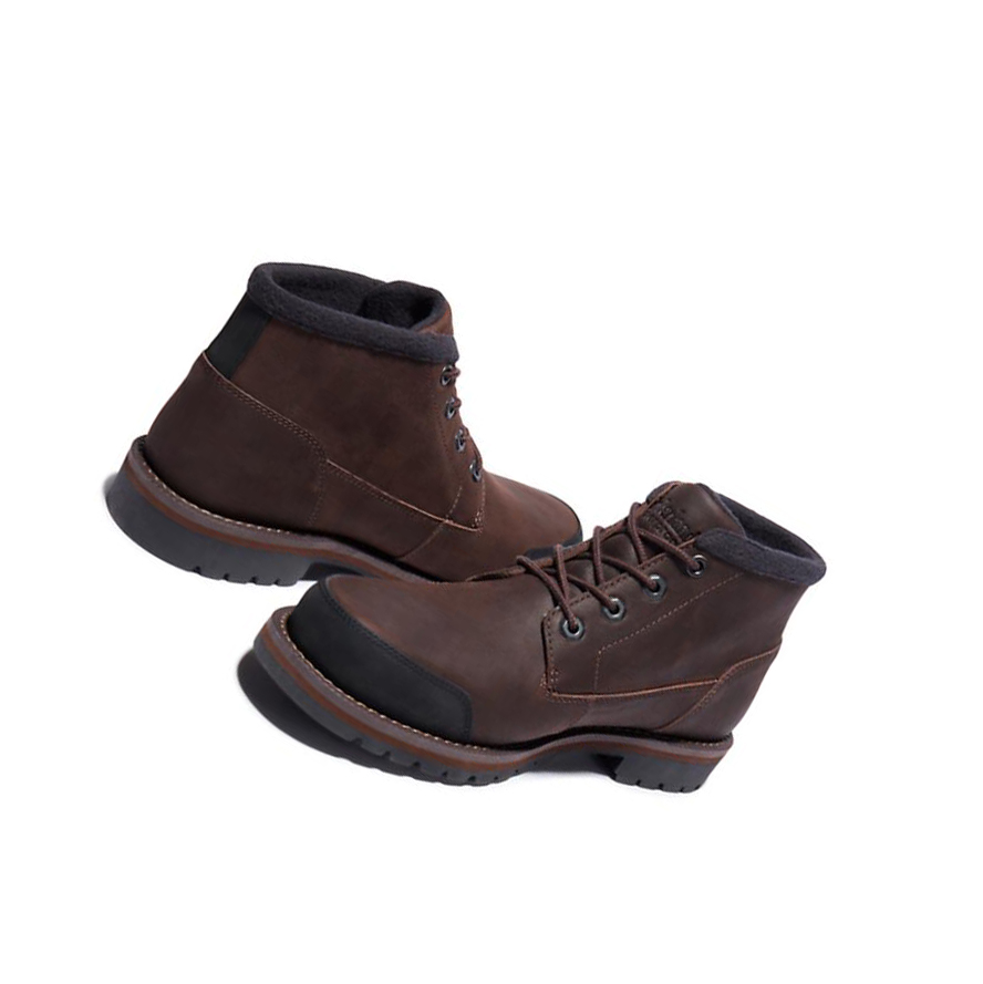 Timberland Larchmont Bélelt Chukka Bakancs Férfi Sötétbarna | HU-408BSXH