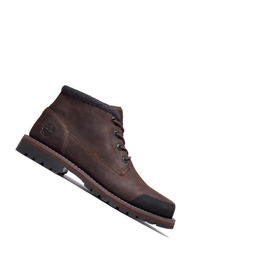 Timberland Larchmont Bélelt Chukka Bakancs Férfi Sötétbarna | HU-408BSXH