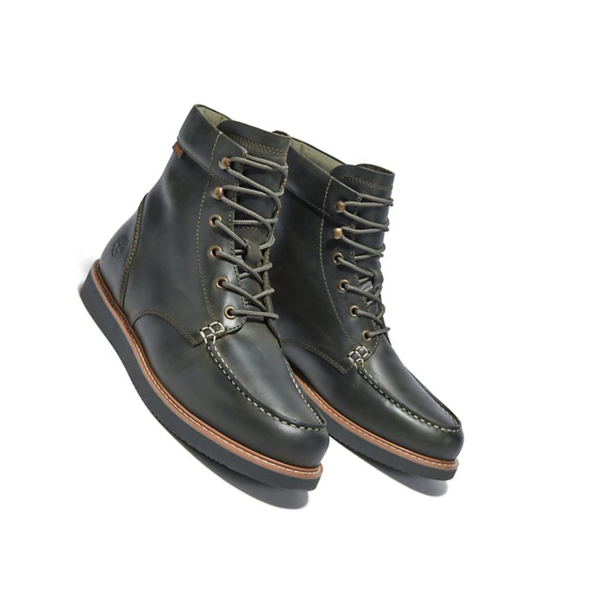 Timberland Newmarket II Moc-toe Original 6-inch Boots Férfi Sötétzöld | HU-982EUCJ