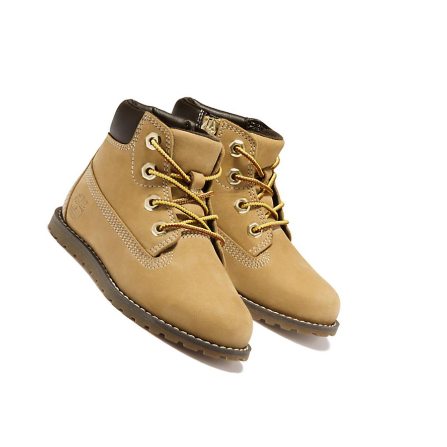 Timberland Pokey Pine Original 6-inch Boots Gyerek Sárga | HU-526LFZQ