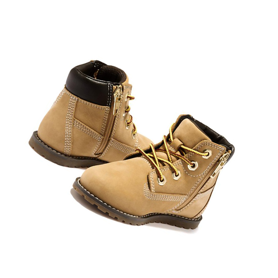 Timberland Pokey Pine Original 6-inch Boots Gyerek Sárga | HU-526LFZQ