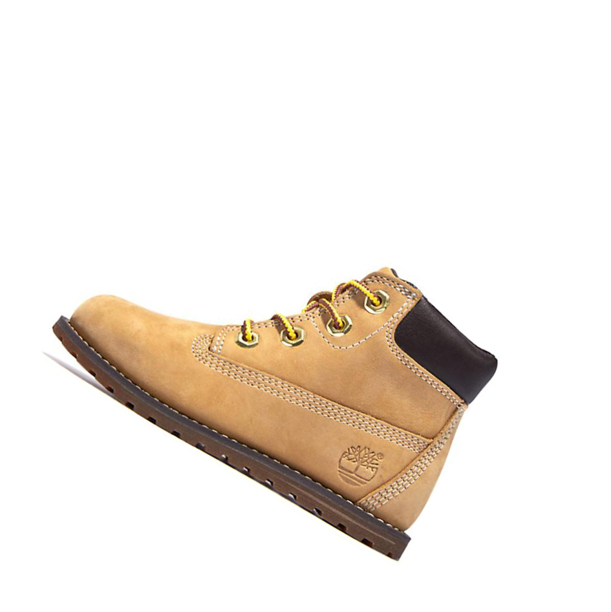 Timberland Pokey Pine Original 6-inch Boots Gyerek Sárga | HU-526LFZQ