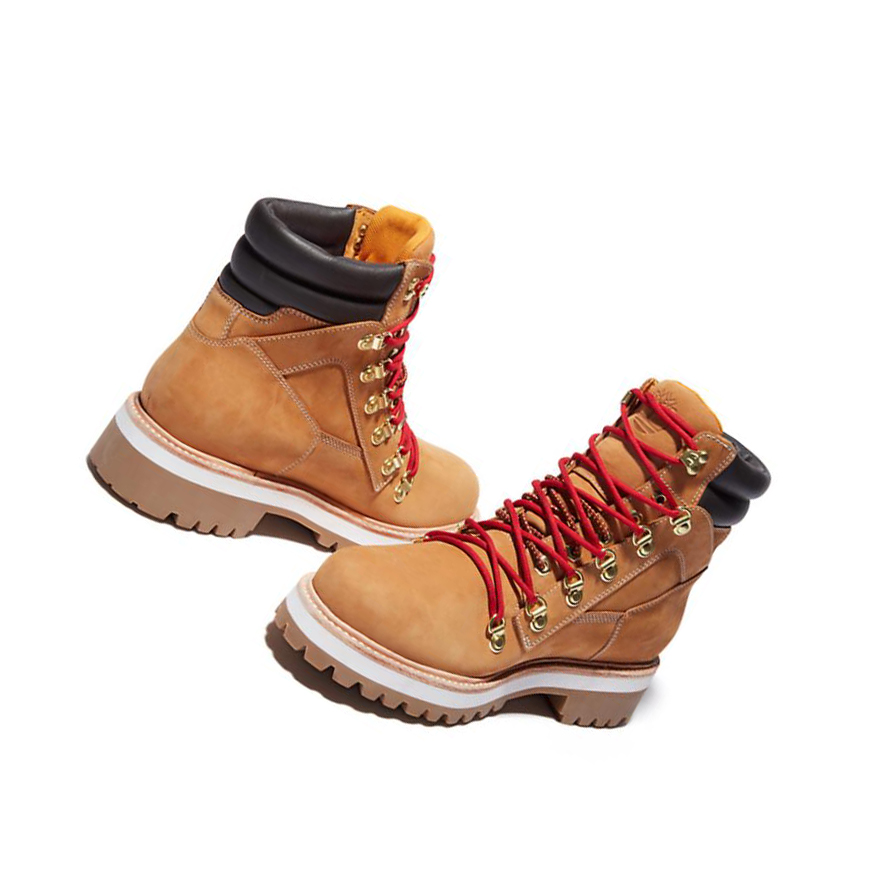 Timberland Premium Luxe Original 6-inch Boots Férfi Sárga | HU-568RCYW