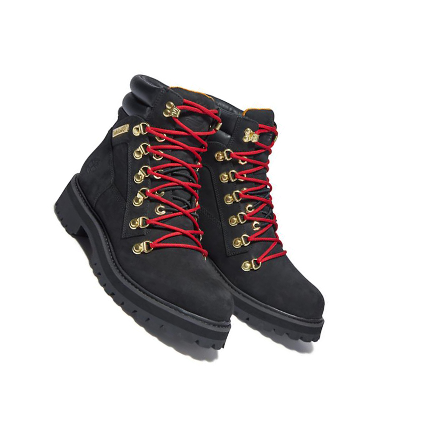 Timberland Premium Luxe Original 6-inch Boots Férfi Fekete | HU-638ILKG