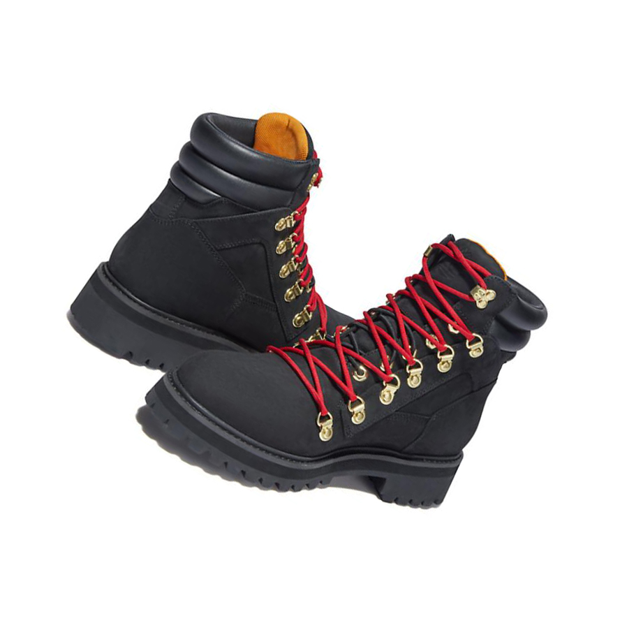 Timberland Premium Luxe Original 6-inch Boots Férfi Fekete | HU-638ILKG