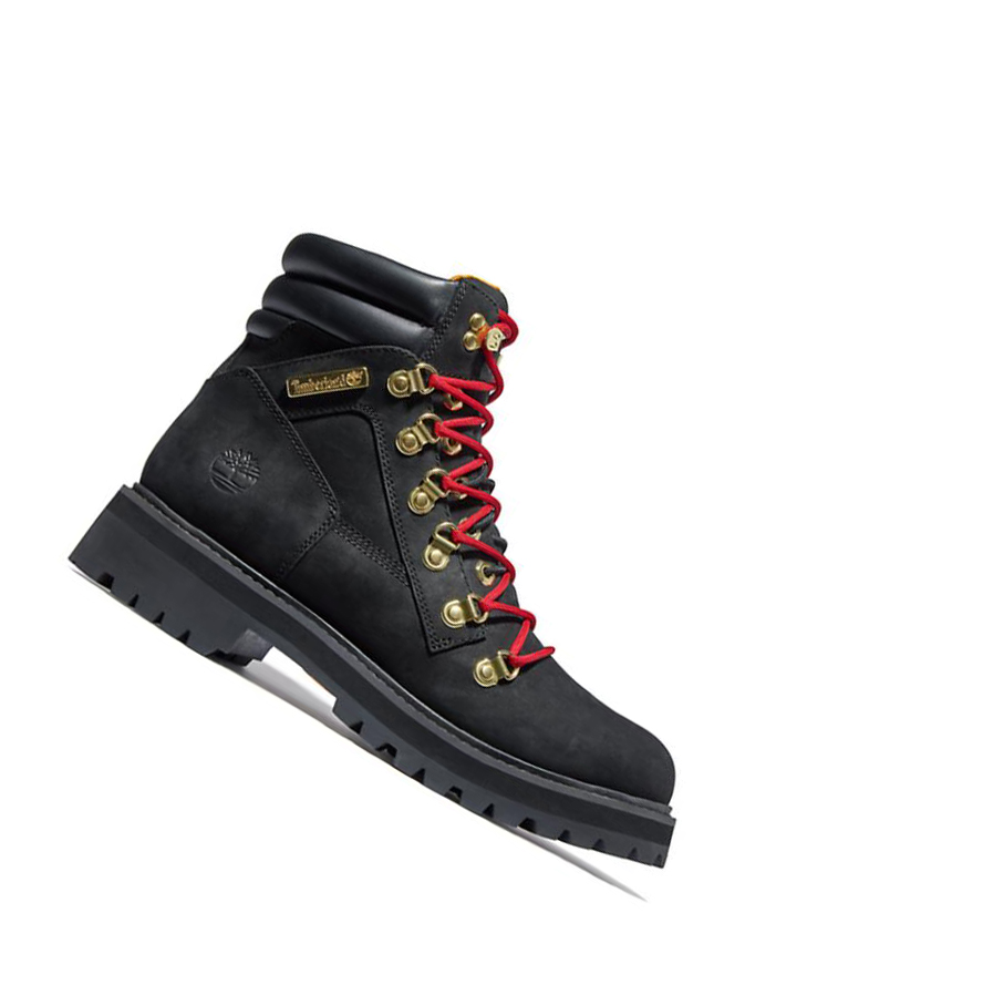 Timberland Premium Luxe Original 6-inch Boots Férfi Fekete | HU-638ILKG