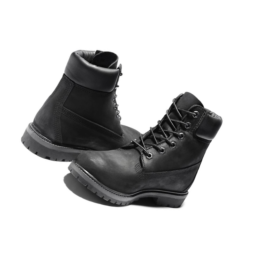 Timberland Premium Original 6-inch Boots Női Fekete | HU-819JNME