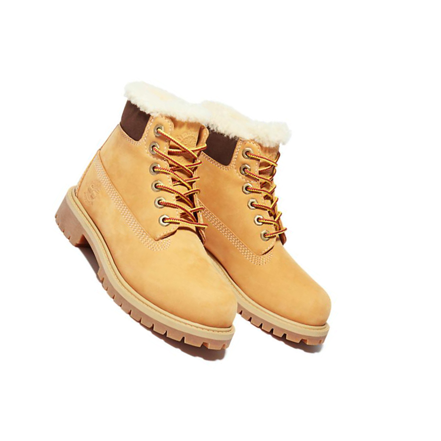 Timberland Premium Téli Original 6-inch Boots Gyerek Sárga | HU-504JYTK