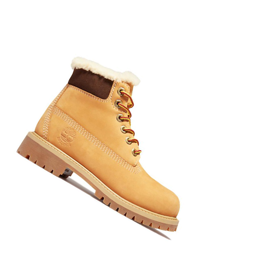 Timberland Premium Téli Original 6-inch Boots Gyerek Sárga | HU-504JYTK