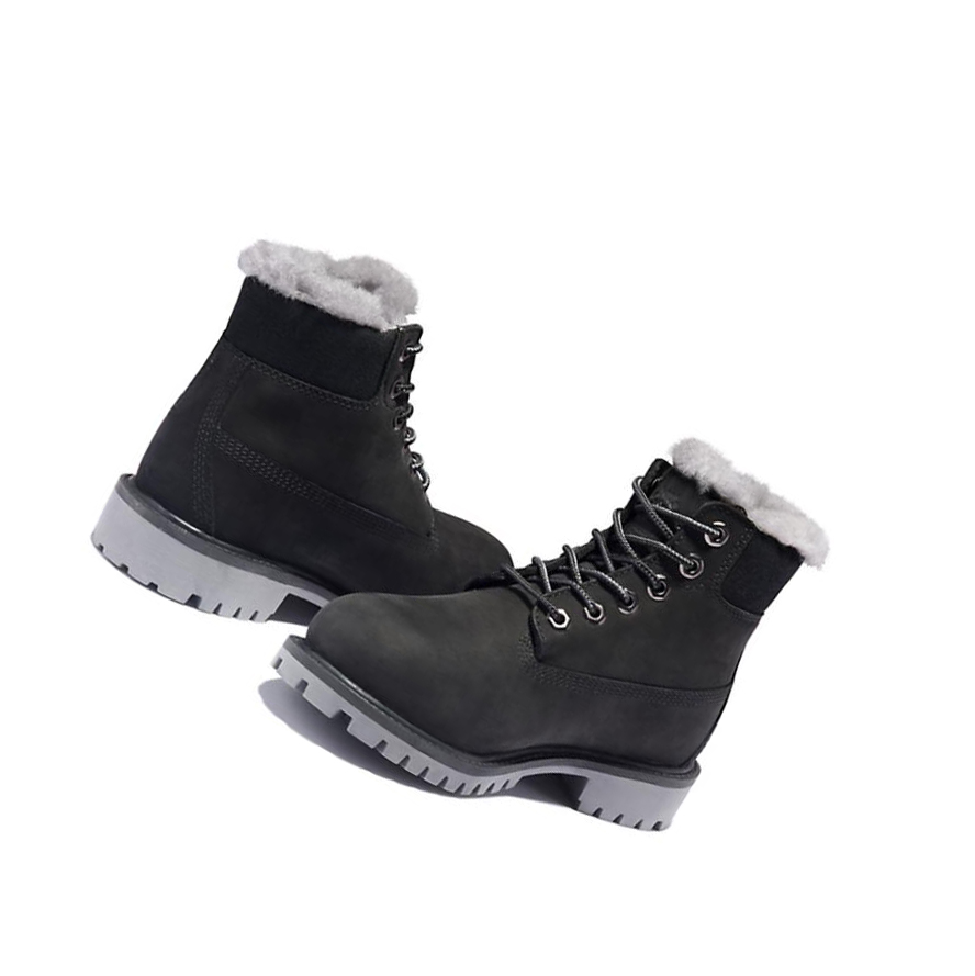 Timberland Premium Téli Original 6-inch Boots Gyerek Fekete | HU-847DEHO