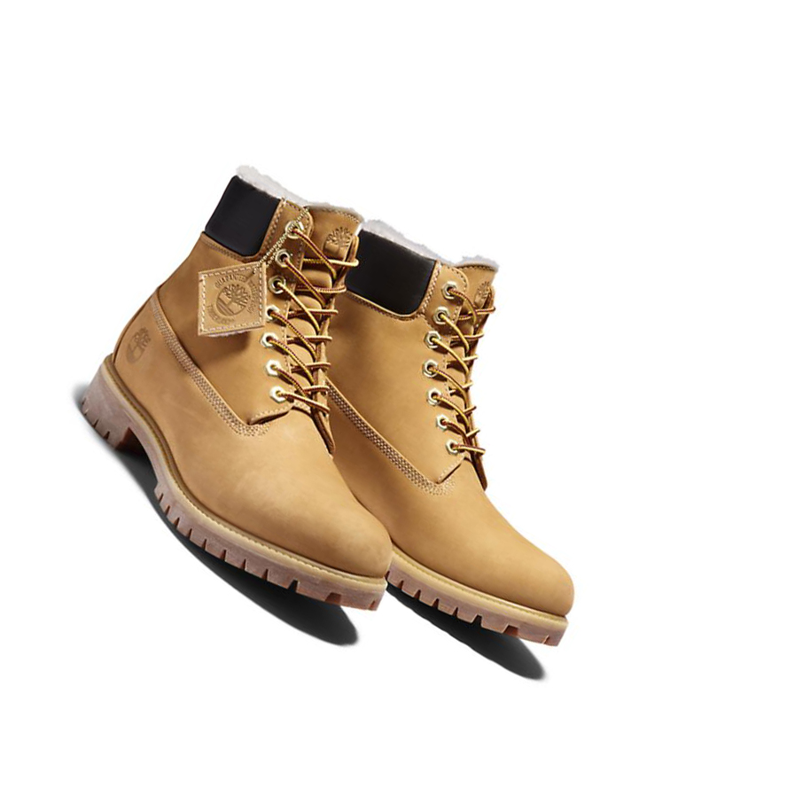 Timberland Premium Warm-lined Original 6-inch Boots Férfi Sárga | HU-704IWUG