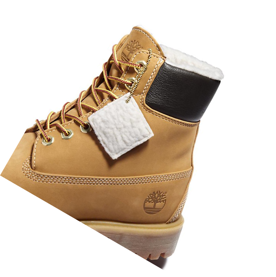 Timberland Premium Warm-lined Original 6-inch Boots Férfi Sárga | HU-704IWUG