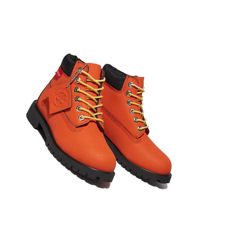 Timberland Premium Waterproofs Original 6-inch Boots Gyerek Narancssárga | HU-420GNDM