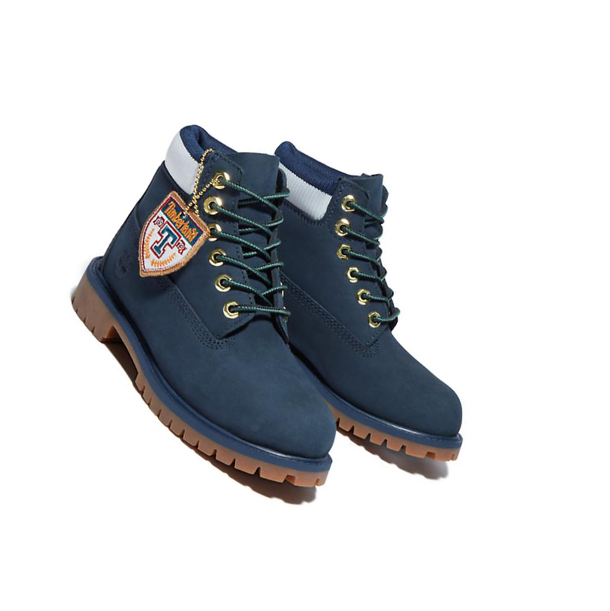 Timberland Premium Waterproofs Original 6-inch Boots Gyerek Sötétkék | HU-684VRJB