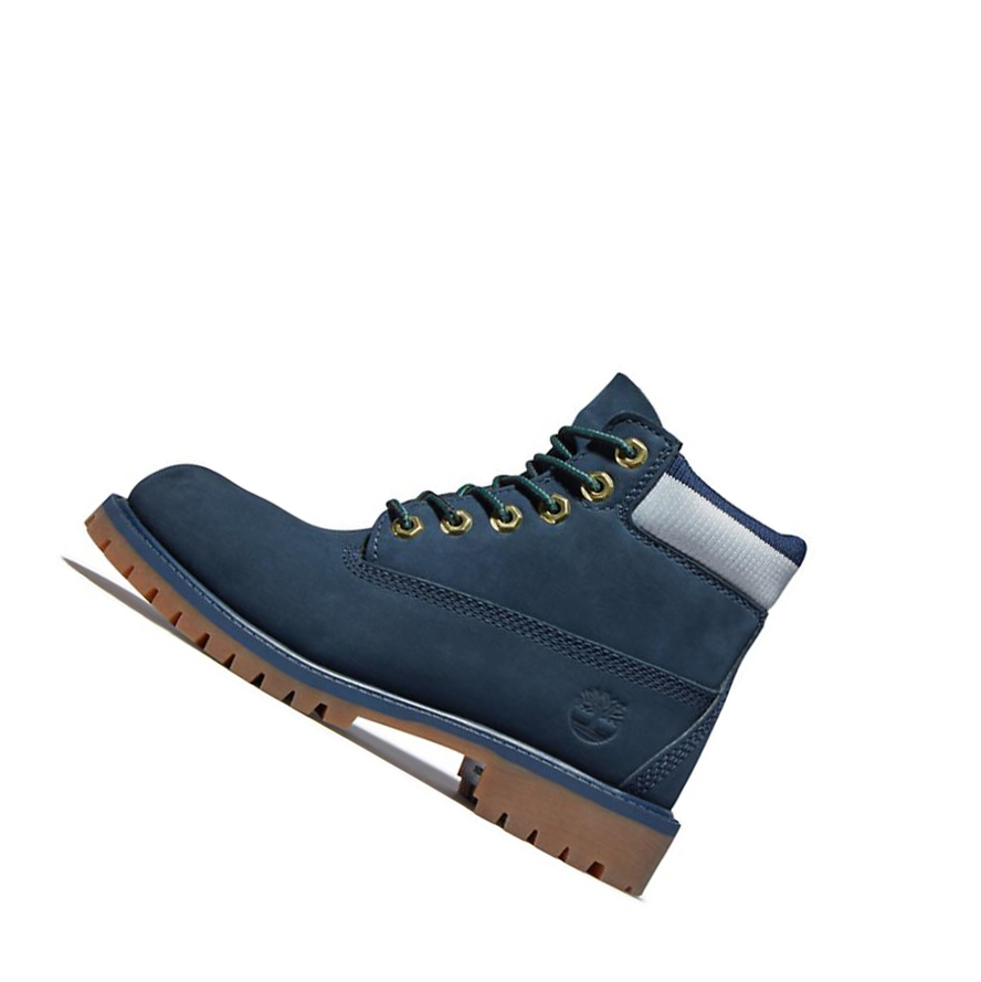 Timberland Premium Waterproofs Original 6-inch Boots Gyerek Sötétkék | HU-684VRJB