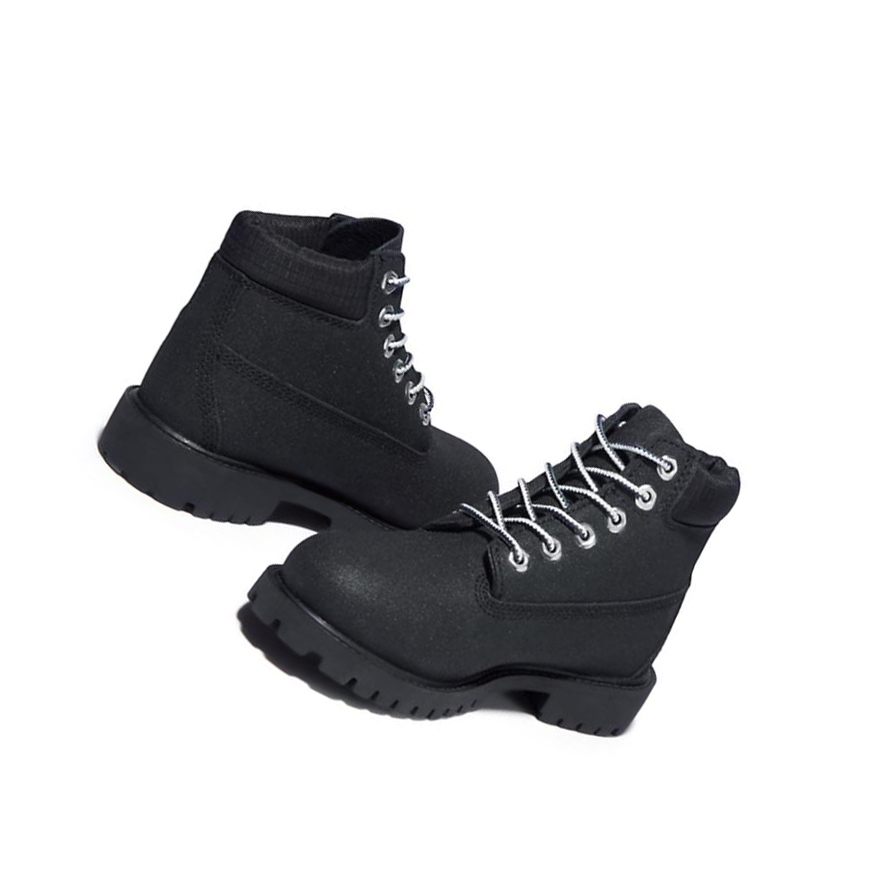 Timberland Premium Waterproofs Original 6-inch Boots Gyerek Fekete | HU-963EDHV