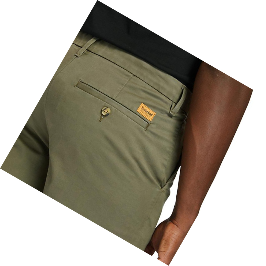 Timberland Squam Lake Stretch Chino Rövidnadrág Férfi Zöld | HU-745LRKE