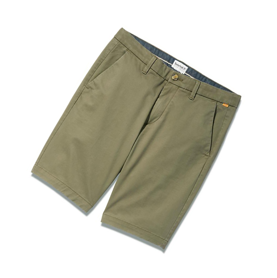 Timberland Squam Lake Stretch Chino Rövidnadrág Férfi Zöld | HU-745LRKE