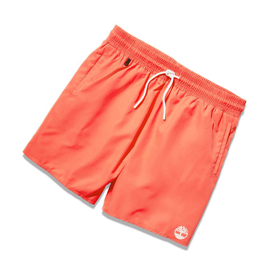 Timberland Sunapee Lake Solid-colour Swim Rövidnadrág Férfi Piros | HU-791IXNB