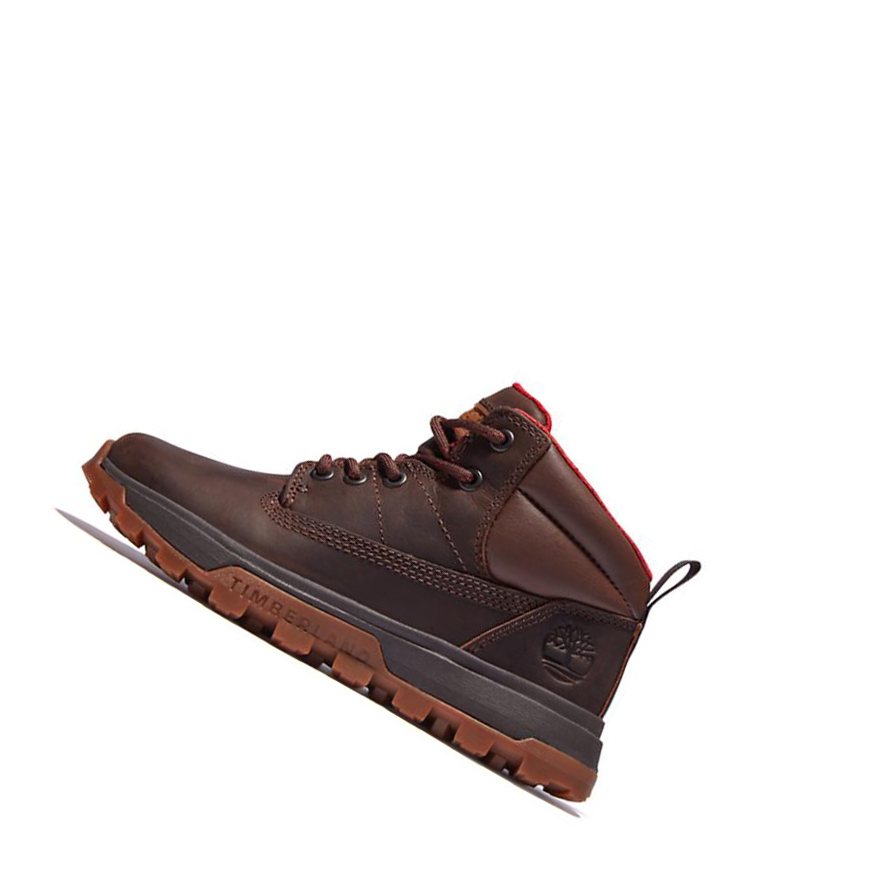 Timberland Treeline Mid Hiker Túrabakancs Gyerek Sötétbarna | HU-472KZVG