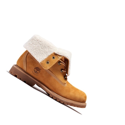 Timberland Authentic Fold-over Original 6-inch Boots Női Sárga | HU-562MUAG