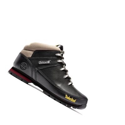 Timberland Euro Sprint Mid Túrabakancs Férfi Fekete Bézs | HU-183REMW