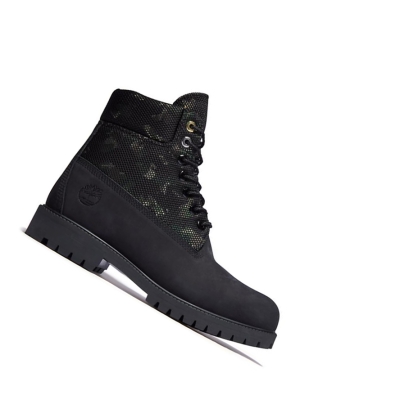 Timberland Heritage Original 6-inch Boots Férfi Fekete | HU-124UGNE