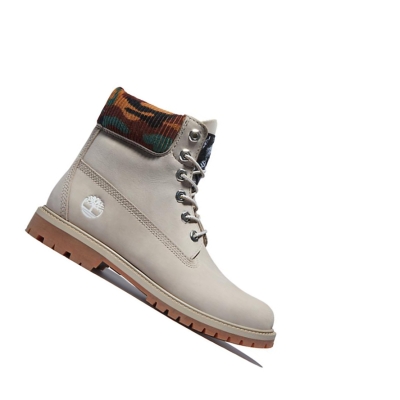 Timberland Heritage Original 6-inch Boots Női Bézs | HU-357QNJG