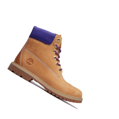 Timberland Heritage Original 6-inch Boots Női Sárga Lila | HU-673PJSK