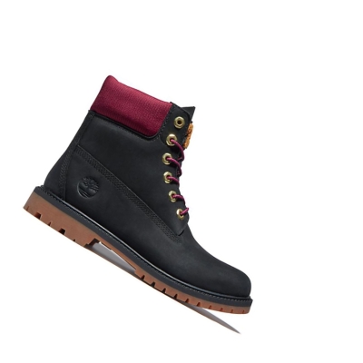 Timberland Heritage Original 6-inch Boots Női Fekete | HU-694VWRY