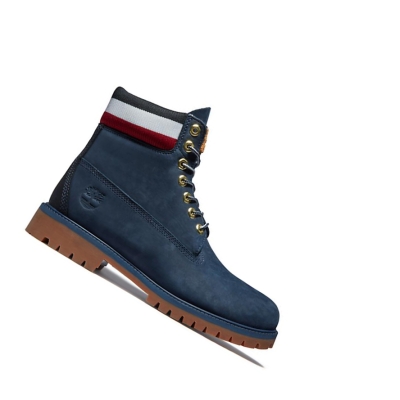 Timberland Heritage Téli Original 6-inch Boots Férfi Sötétkék | HU-873MUBN