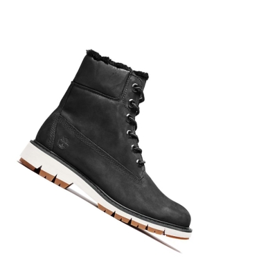 Timberland Lucia Way Bélelt Original 6-inch Boots Női Fekete | HU-627NOHC