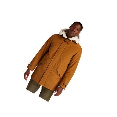 Timberland Mount Kelsey Fishtail Parka Kabát Férfi Barna | HU-032DCRP