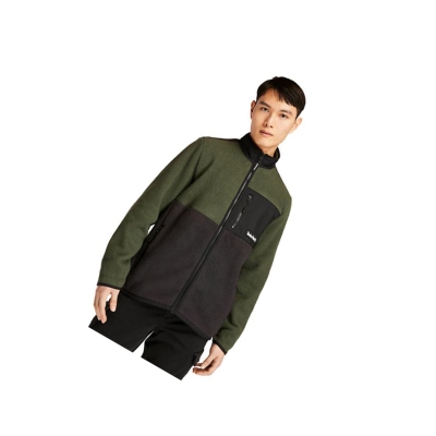 Timberland Outdoor Archive Fleece Field Kabát Férfi Sötétzöld | HU-149NHMX